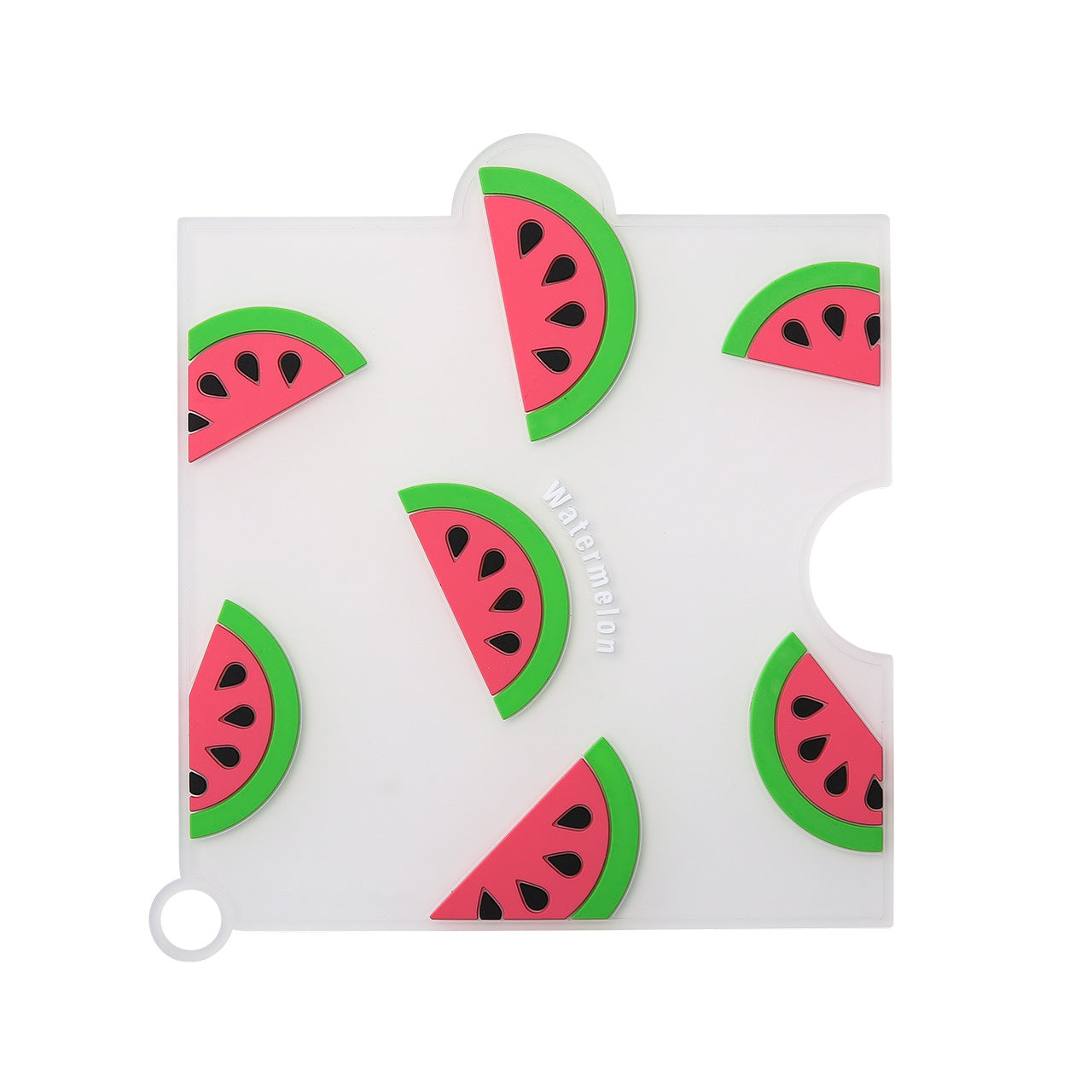 Creative cute cartoon fruit shape PVC soft silicone round heat insulation mat (2 round 3 square / set)