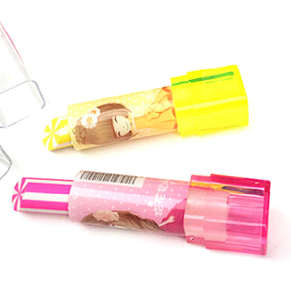 Creative lipstick modeling erasers (2pcs)