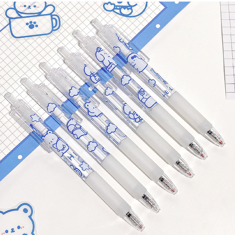 Cartoon Cream Bear 0.5mm Unisex Pen (6pcs/box)