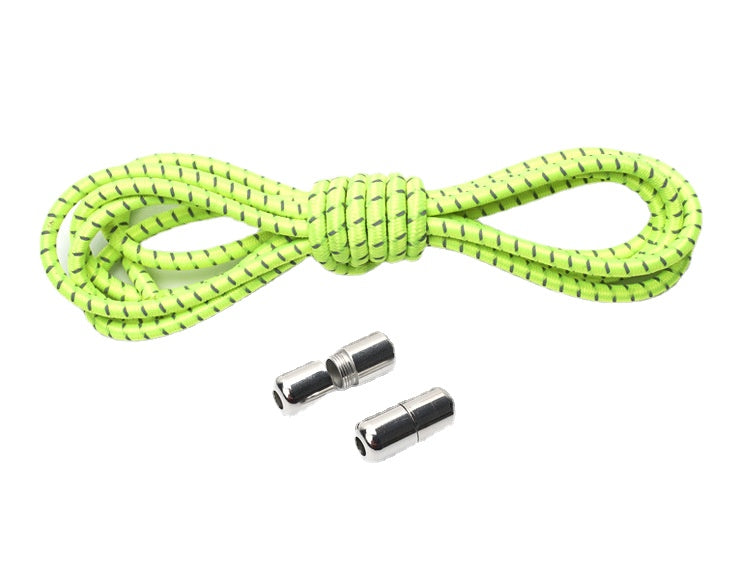 No-tie metal capsule round bar elastic elastic shoelaces