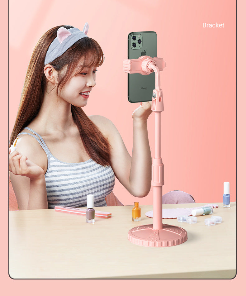 Lazy telescopic disc phone holder