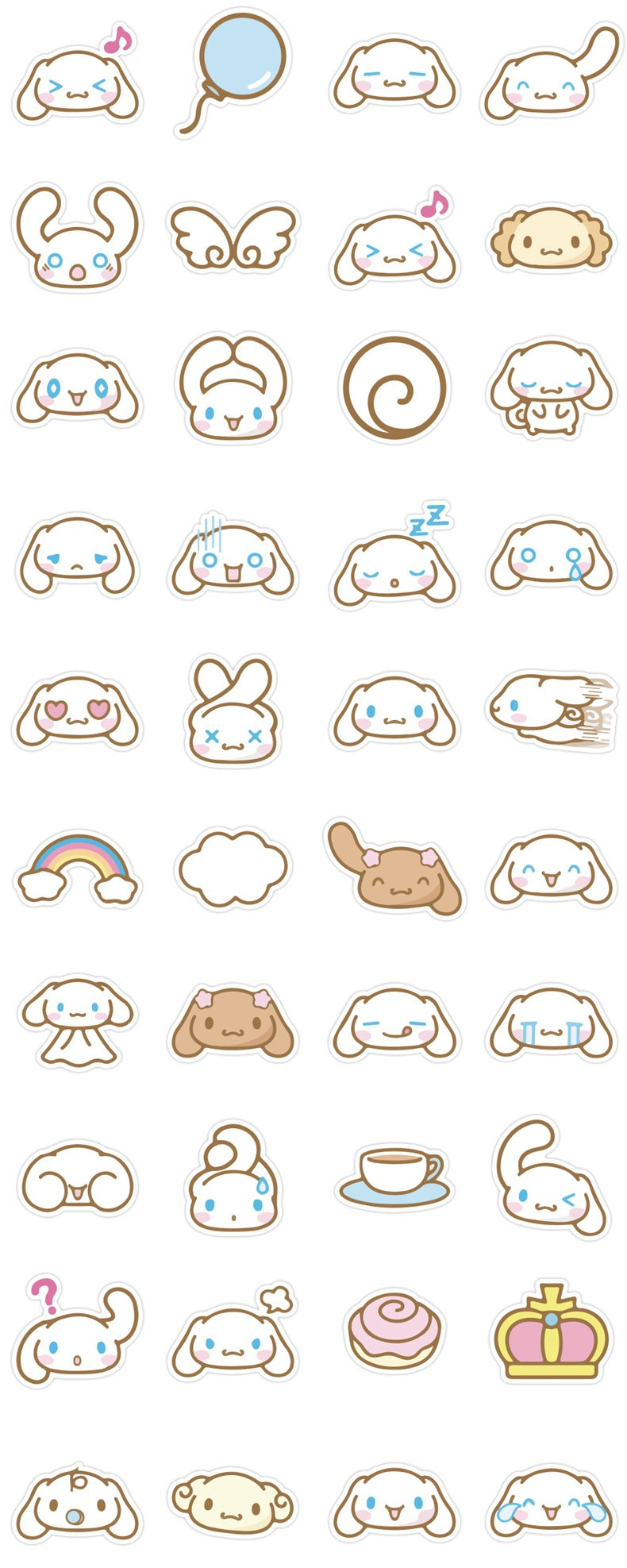 Cute Big Ears Dog Stickers (40pcs)