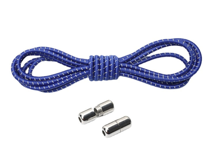 No-tie metal capsule round bar elastic elastic shoelaces