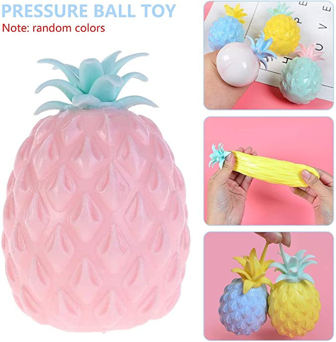 Wacky relief pineapple squeeze ball (color random)