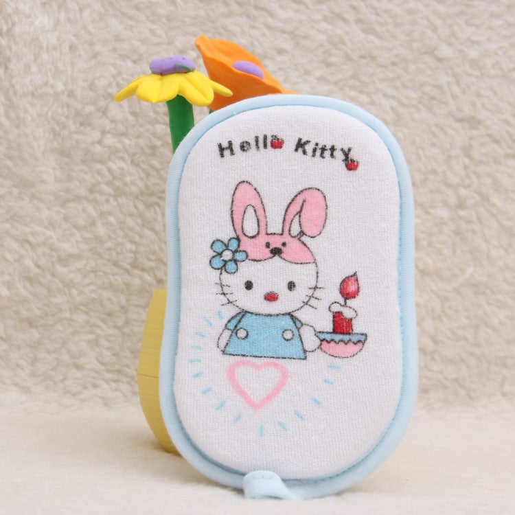 Baby cute cartoon pattern bath wipe (styles shipped randomly)