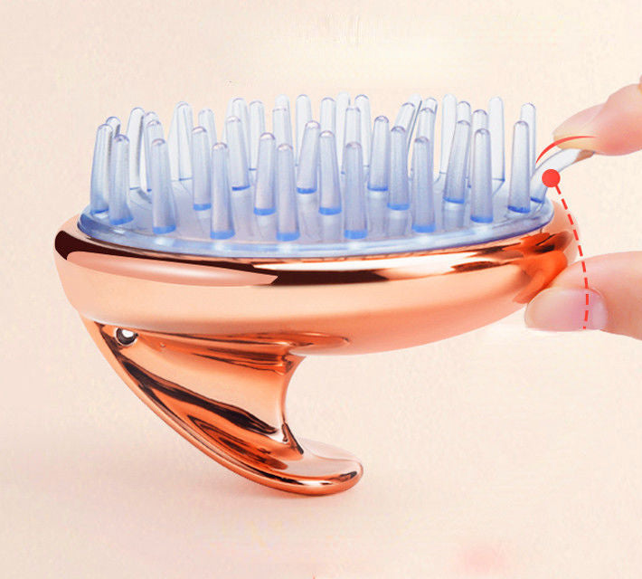 Bright color washing hair massage silicone comb