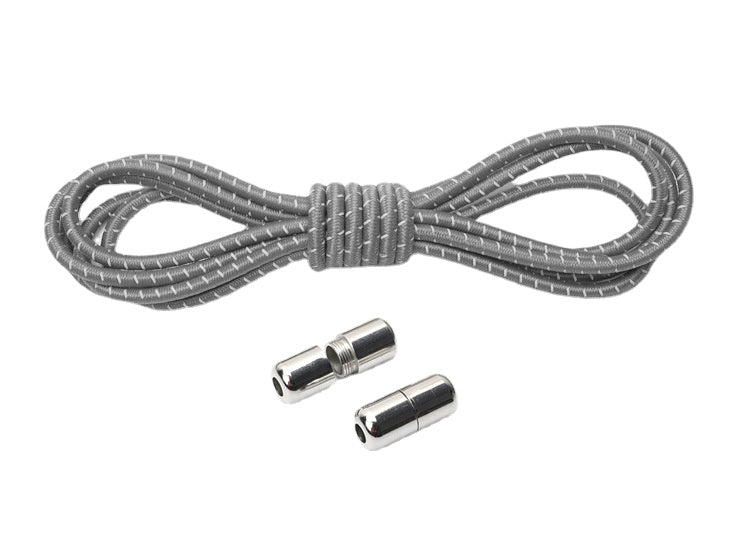 No-tie metal capsule round bar elastic elastic shoelaces