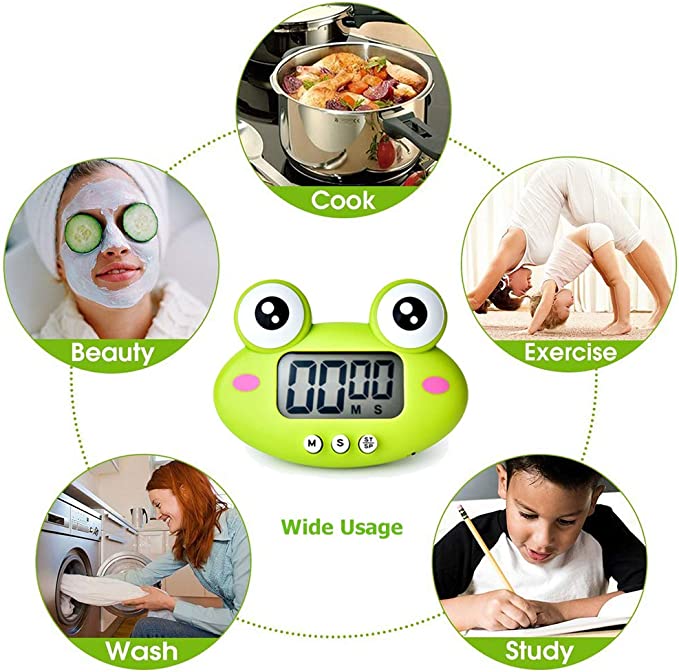 Cartoon animal large screen magnetic timer