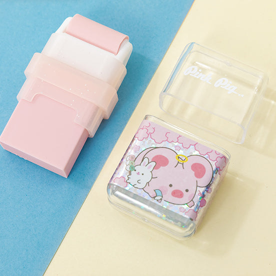 Piggy pattern roller eraser (colour random)