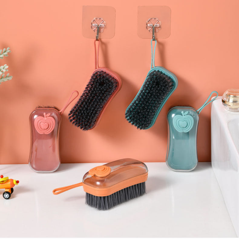 Soft bristle multifunctional plus liquid cleaning brush