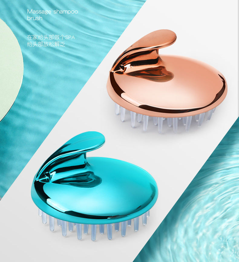 Bright color washing hair massage silicone comb