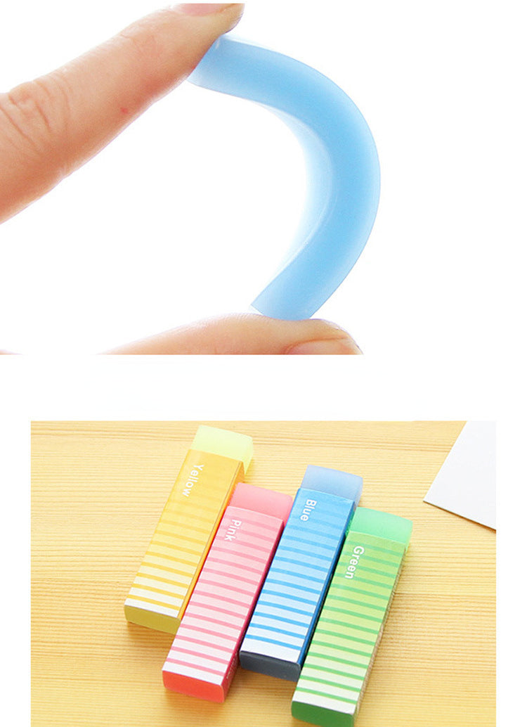 Creative striped jelly colored erasers 