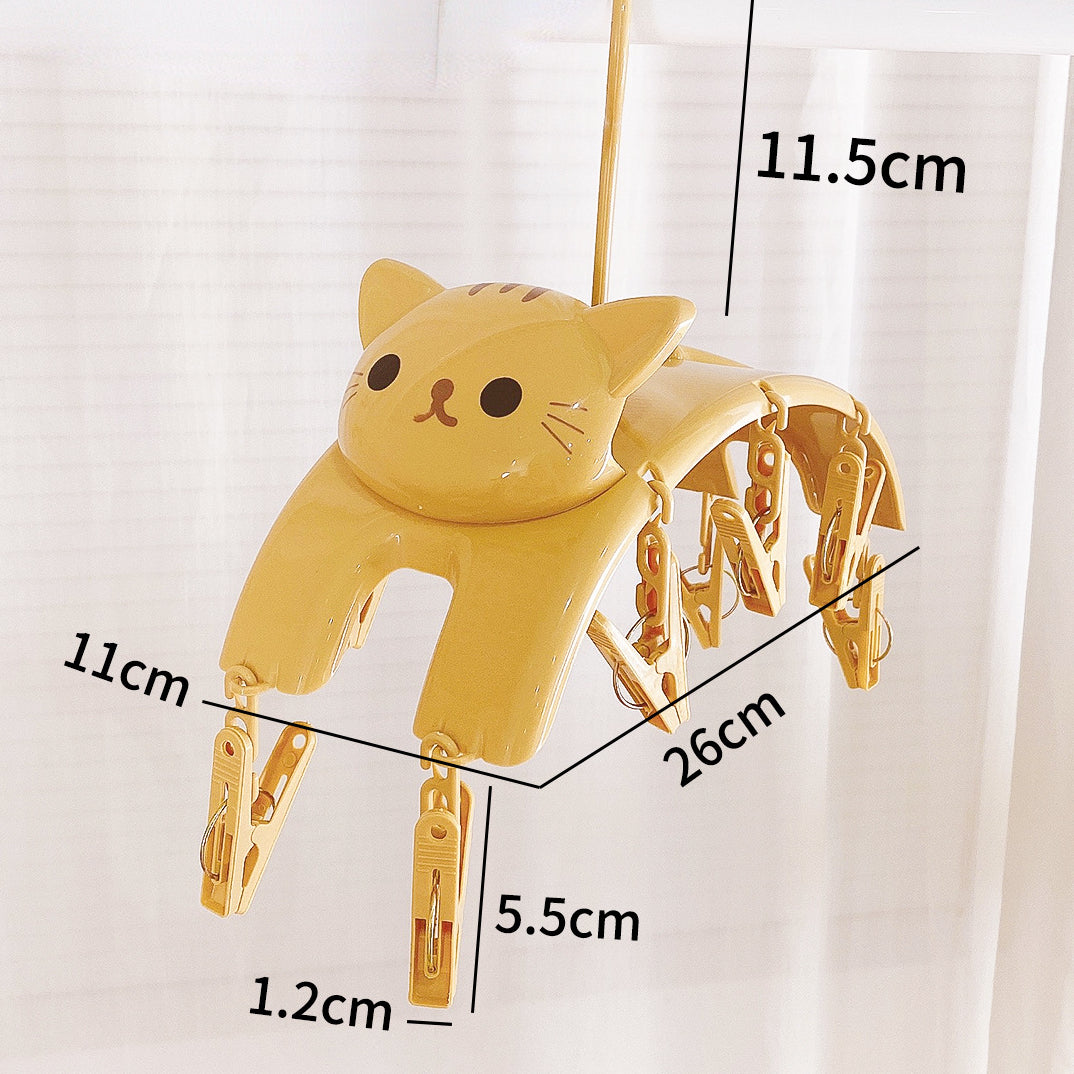 Cute cat clothesline small clip