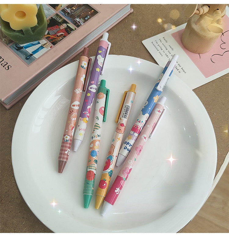 Cartoon unisex pen 0.5mm (6pcs/box)