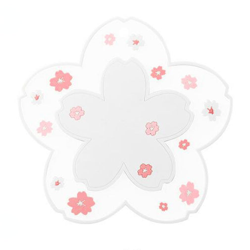 PVC soft rubber cherry blossom heat insulator coasters (3pcs/set for small and large)