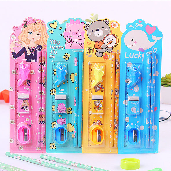 School stationery set of 6 pcs