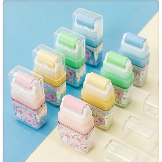 Piggy pattern roller eraser (colour random)