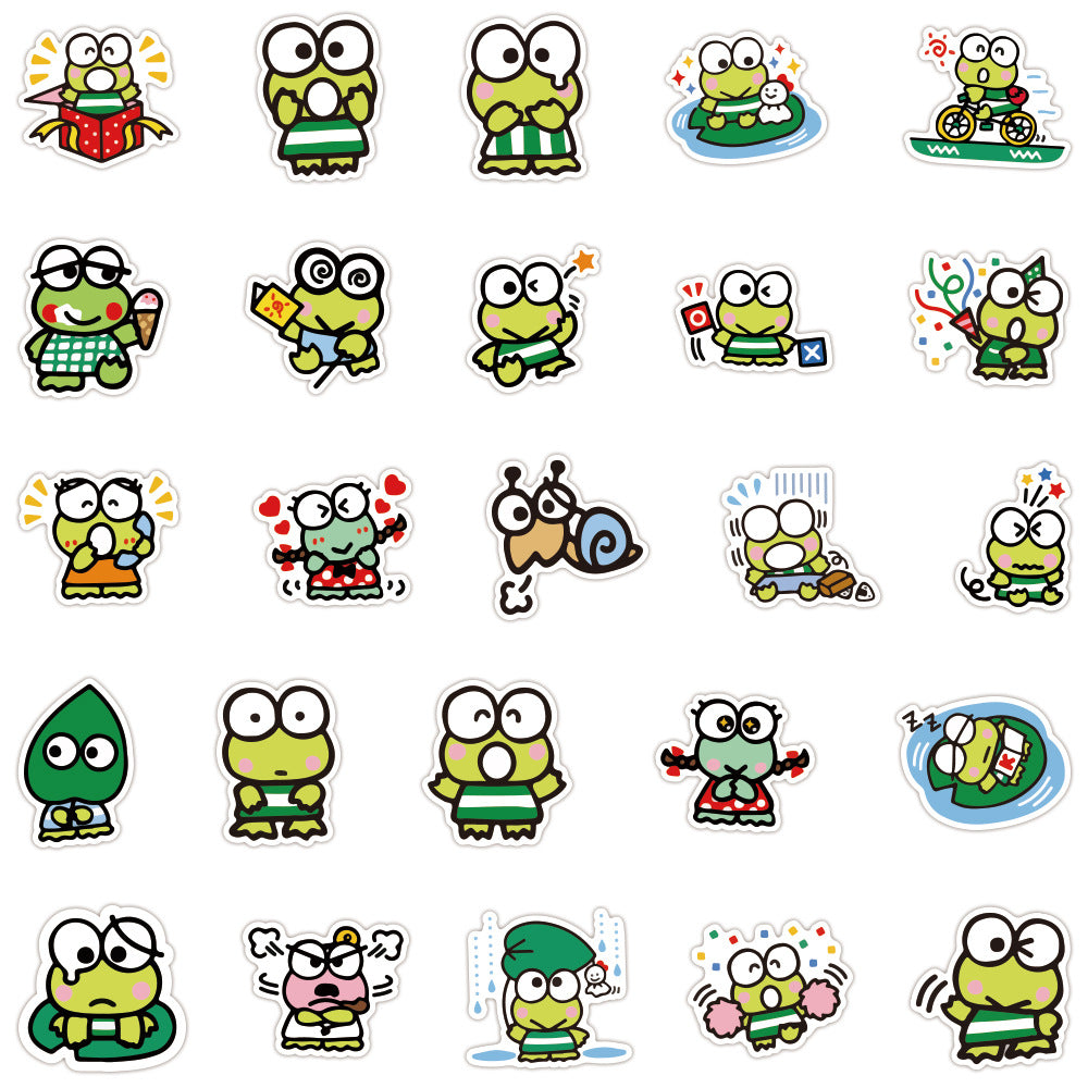 Cute Big Eyes Frog Stickers (50pcs)