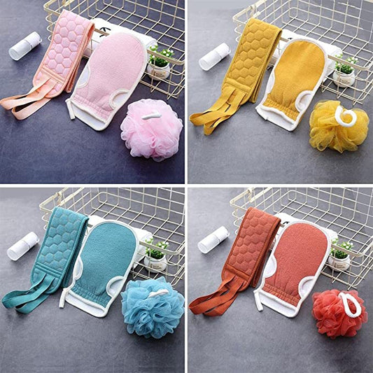 Scrubbing towel set of three