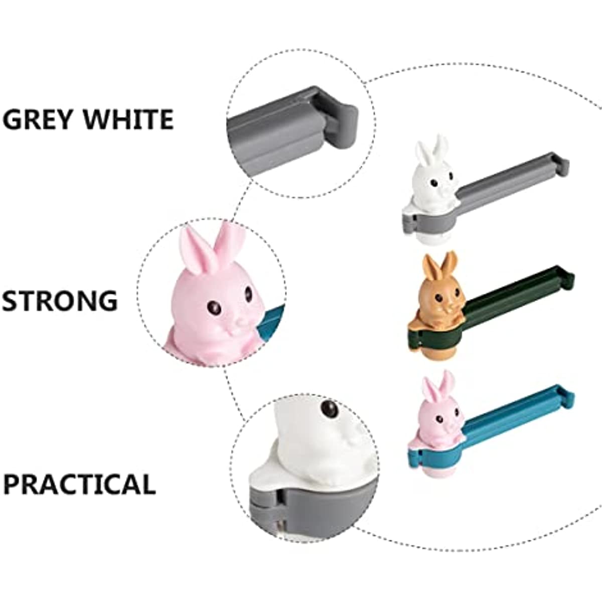 Cute Bunny Food Seal Clip（3pcs/set）