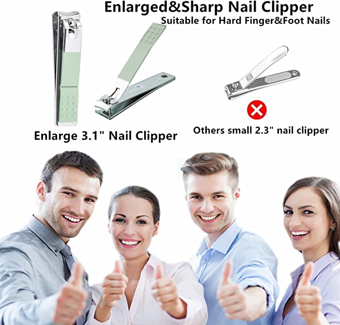 Stainless steel green nail clipper 7-piece set