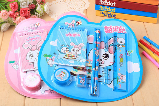 Cartoon 8 in 1 School Stationery Set