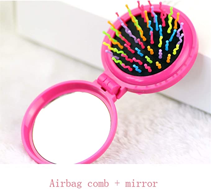 Candy-colored folding portable airbag rainbow comb