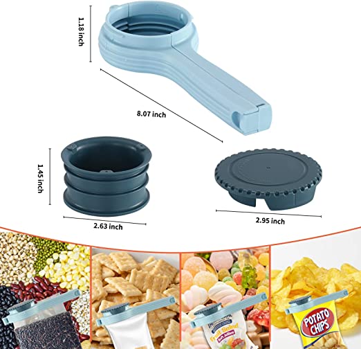 Multi-functional food preservation moisture-proof out of the mouth snack sealing clip