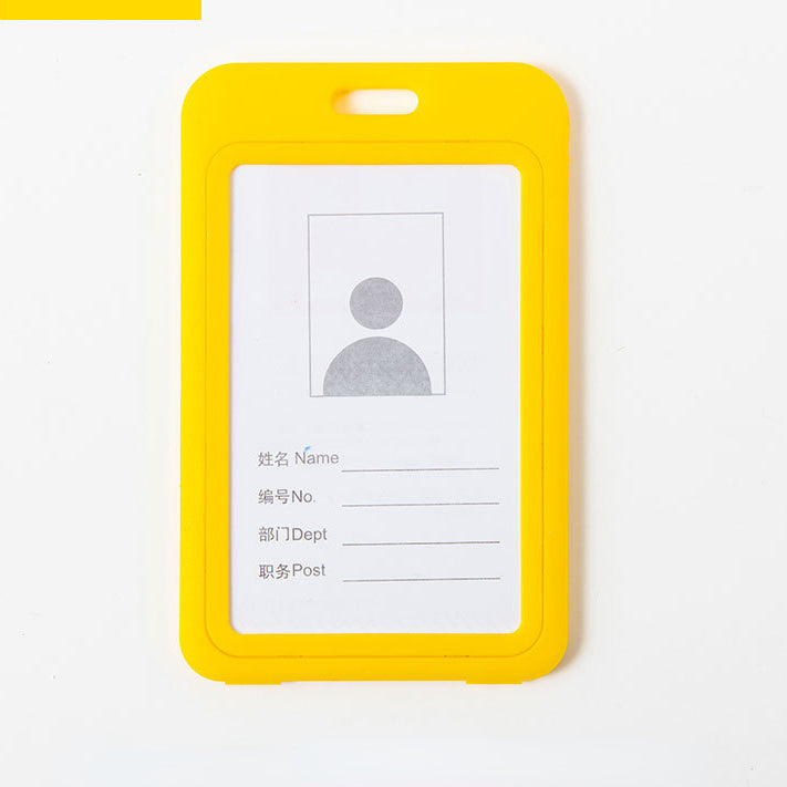 Lanyard with double-sided transparent waterproof film work badge card holder