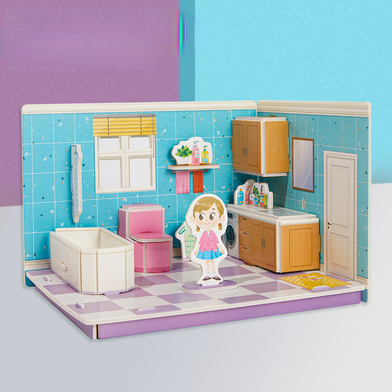 Luxury princess suite paper 3d model puzzle set (4 pcs)