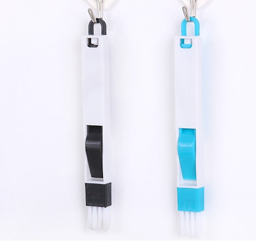 Window slot cleaning brush (blue 1 black 1 / set)