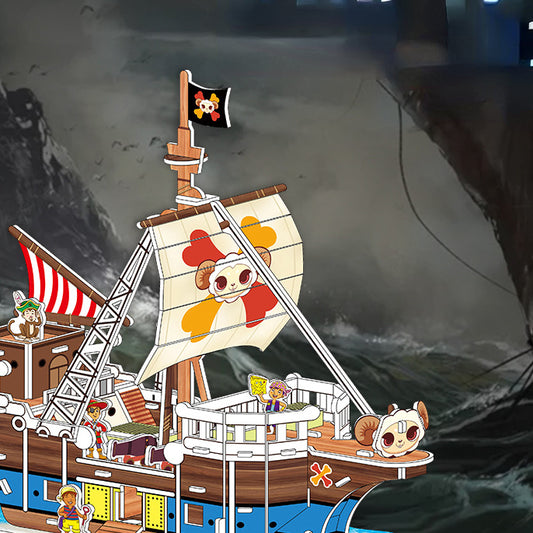 Children's paper 3d pirate ship three-dimensional puzzle