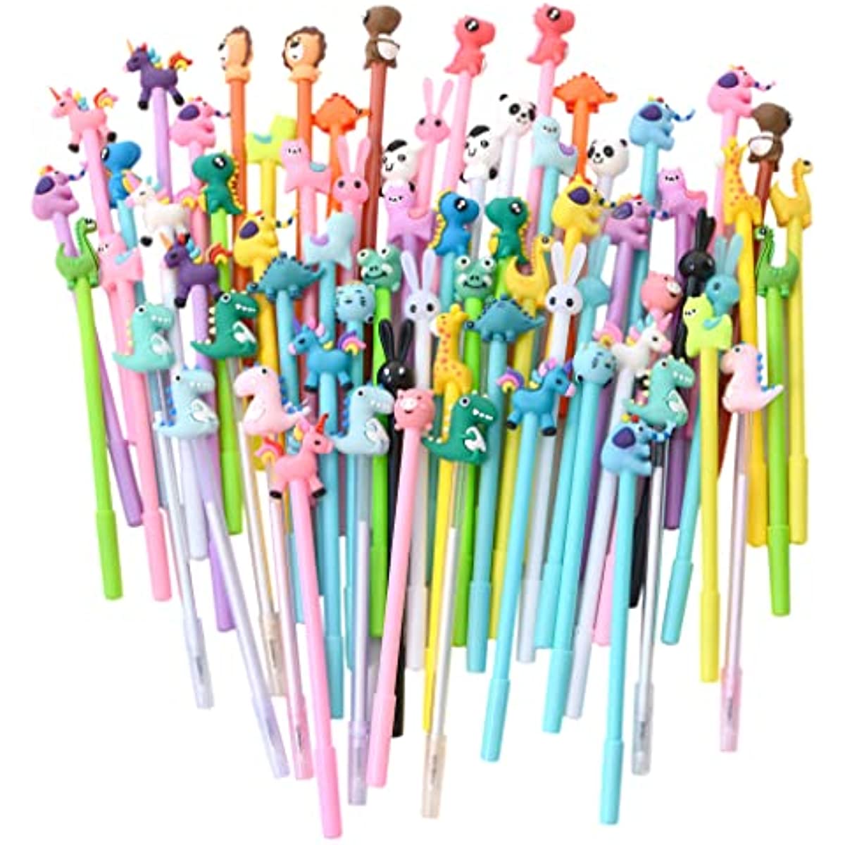 Cute Cartoon Multicoloured Neutral Pens Set of 3 (colour styles random)