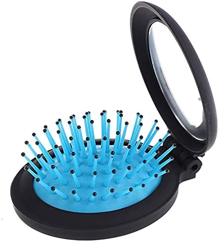 2-in-1 Portable Folding Airbag Comb with Mirror