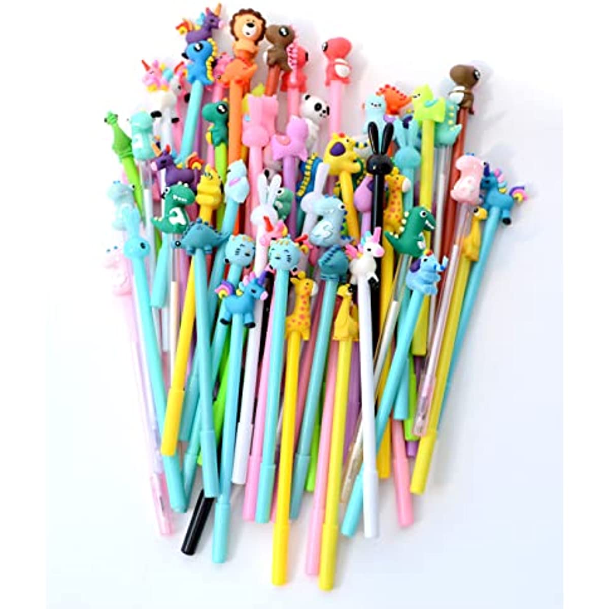 Cute Cartoon Multicoloured Neutral Pens Set of 3 (colour styles random)