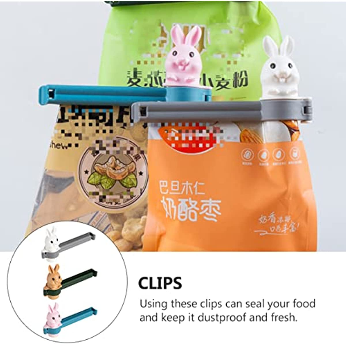 Cute Bunny Food Seal Clip（3pcs/set）