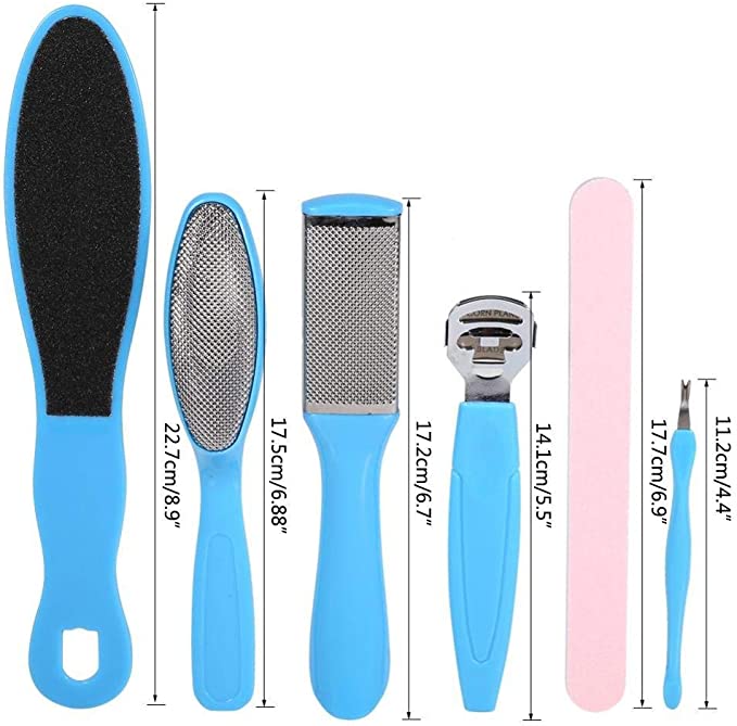 Blue 8 in 1 exfoliating foot scrub foot scrub tool set