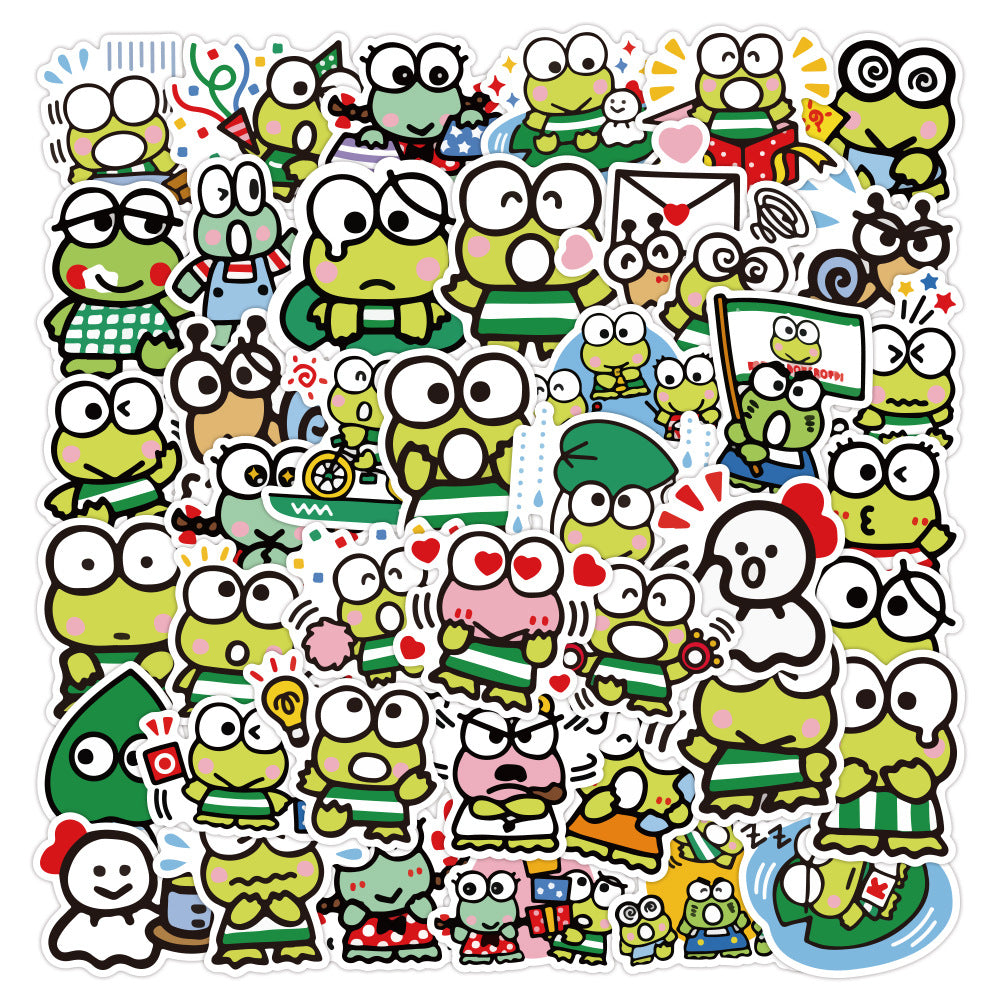 Cute Big Eyes Frog Stickers (50pcs)