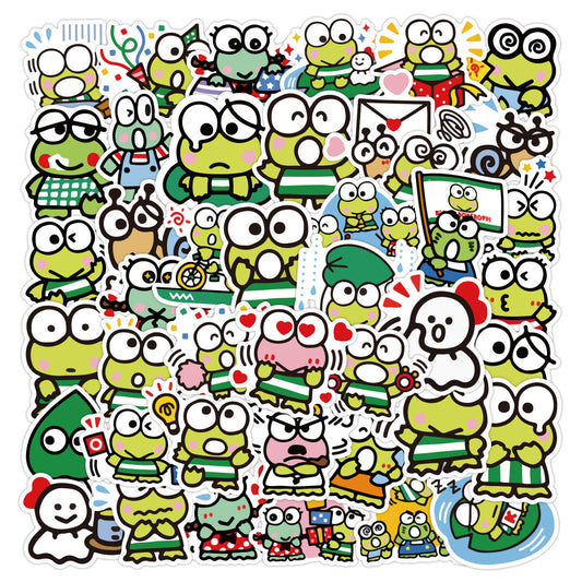 Cute Big Eyes Frog Stickers (50pcs)