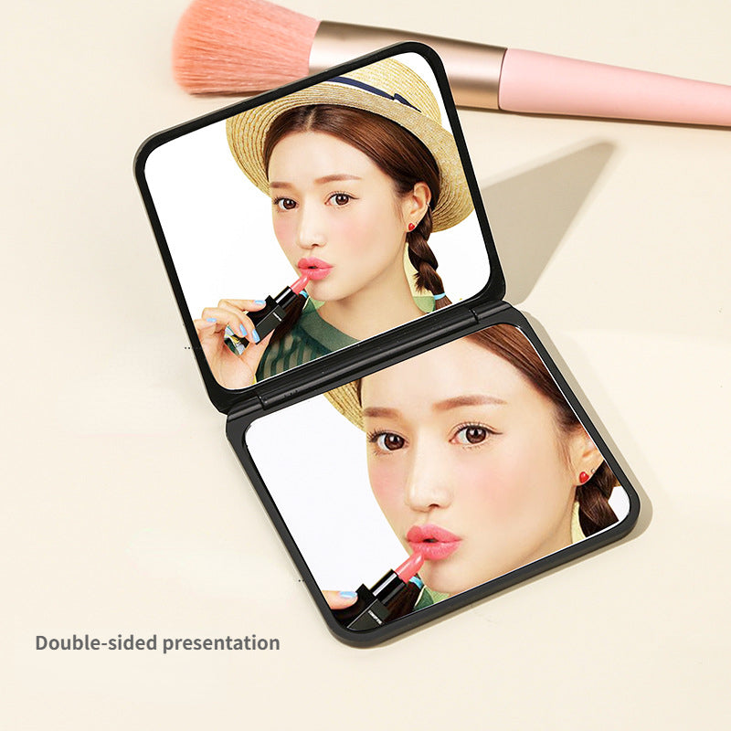 Carry-on mini double-sided folding makeup mirror