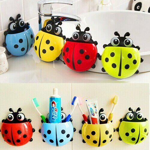 Ladybug toothbrush holder