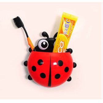 Ladybug toothbrush holder