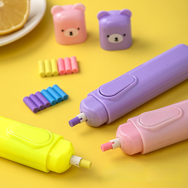 Creative bear electric eraser set