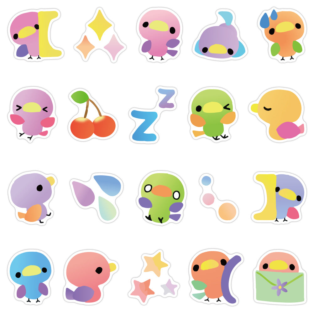 Cartoon colourful birdsong stickers (40pcs)