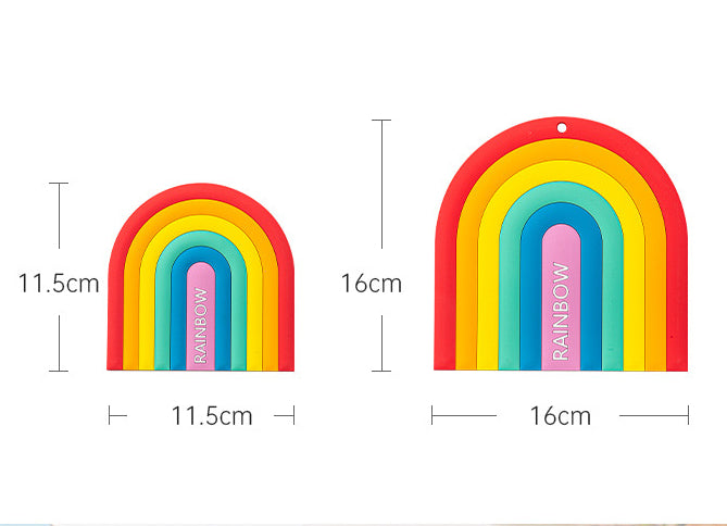 Creative PVC rainbow high temperature resistant table mat (large small 2 / set)