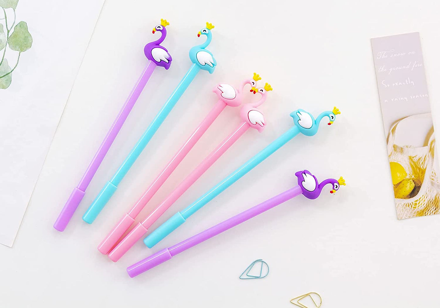 Cute Cartoon Multicoloured Neutral Pens Set of 3 (colour styles random)