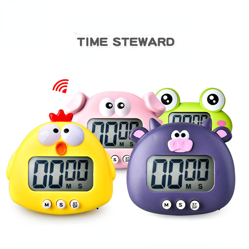 Cartoon animal large screen magnetic timer