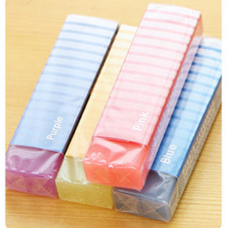 Creative striped jelly colored erasers 