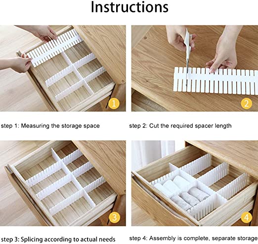 Adjustable Drawer Divider（4 pieces/pack）