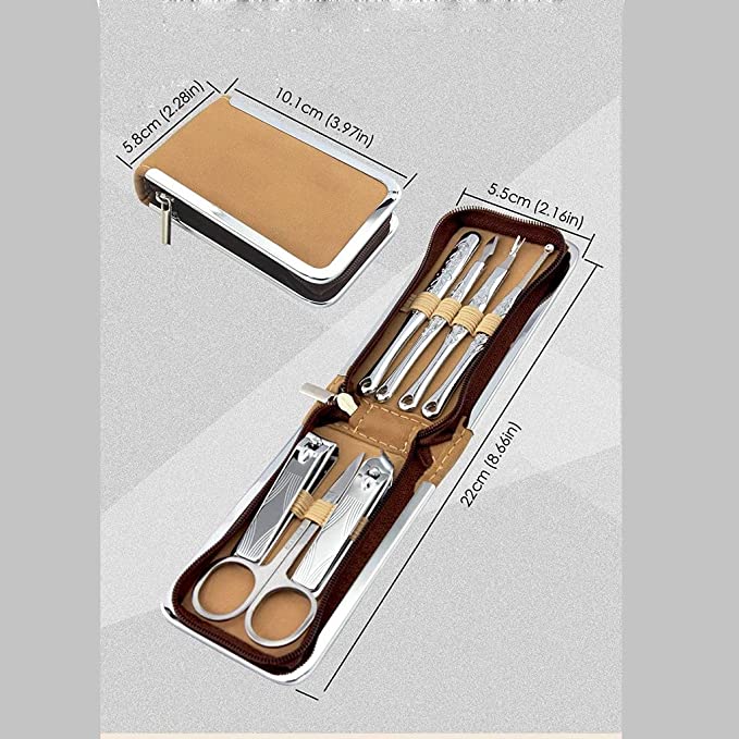 Beautifully carved seven-piece nail art tool set